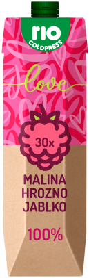 Rio Cold Press 100% malina - hrozno - jablko 1L TPA (Limitovaná edícia)